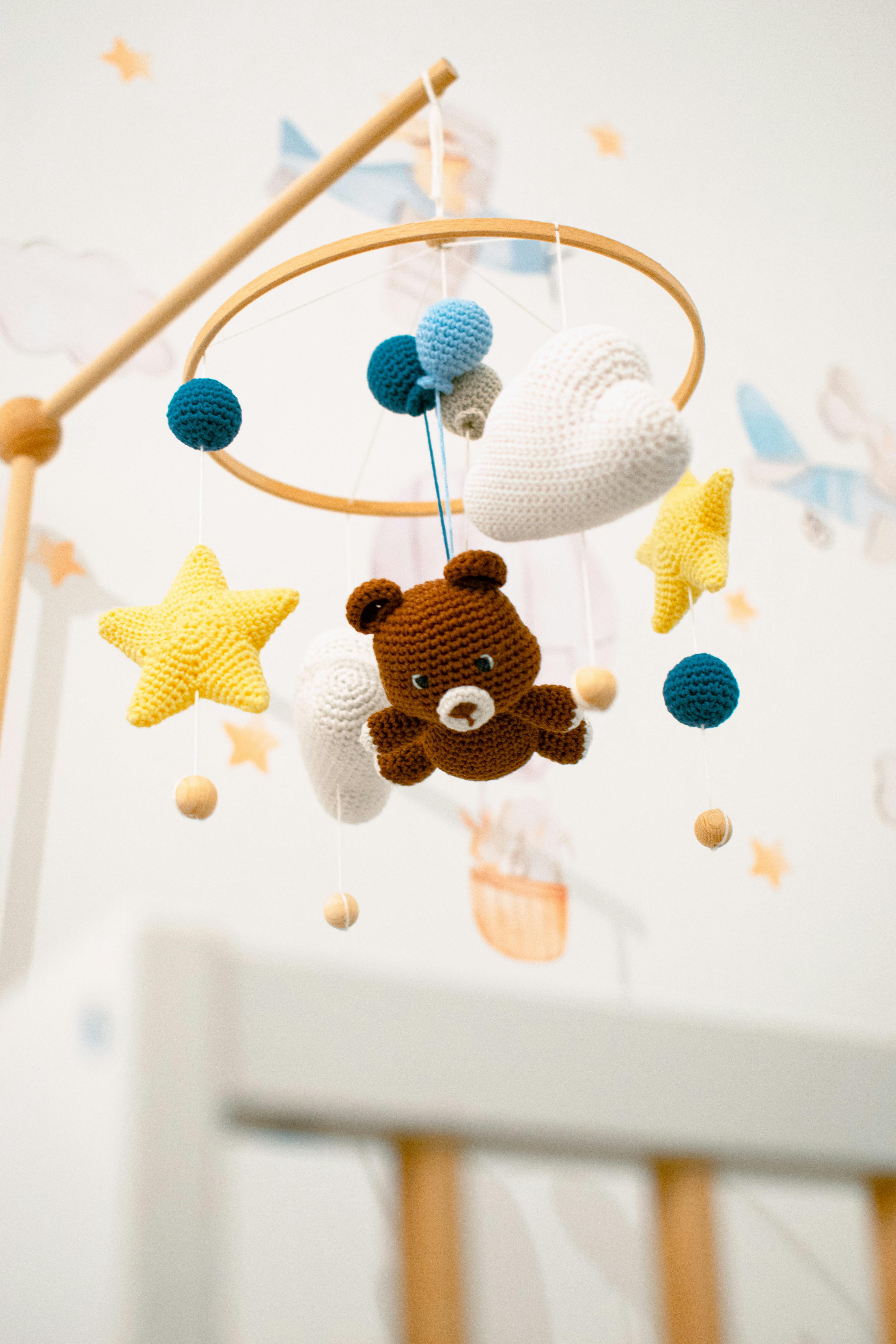 Móvil Colgante Osito y Estrellas